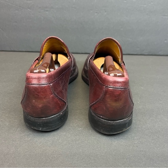 Allen Edmonds Men's Size 10 C Burgundy Leather Loafers Made In USA - Picture 8 of 9